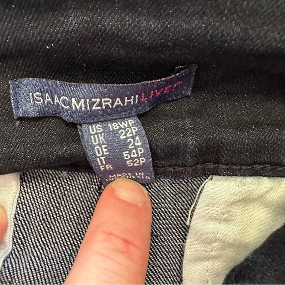 Isaac Mizrahi Live! Dark Blue Jeans Size 18WP Petite - Picture 5 of 9